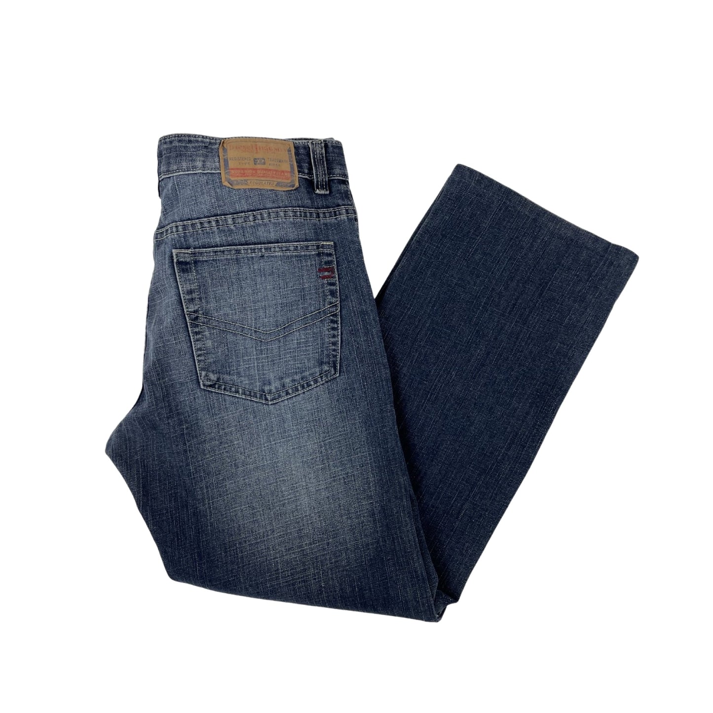 Vintage Diesel Straight Leg Dark Blue Denim Jeans W35L32