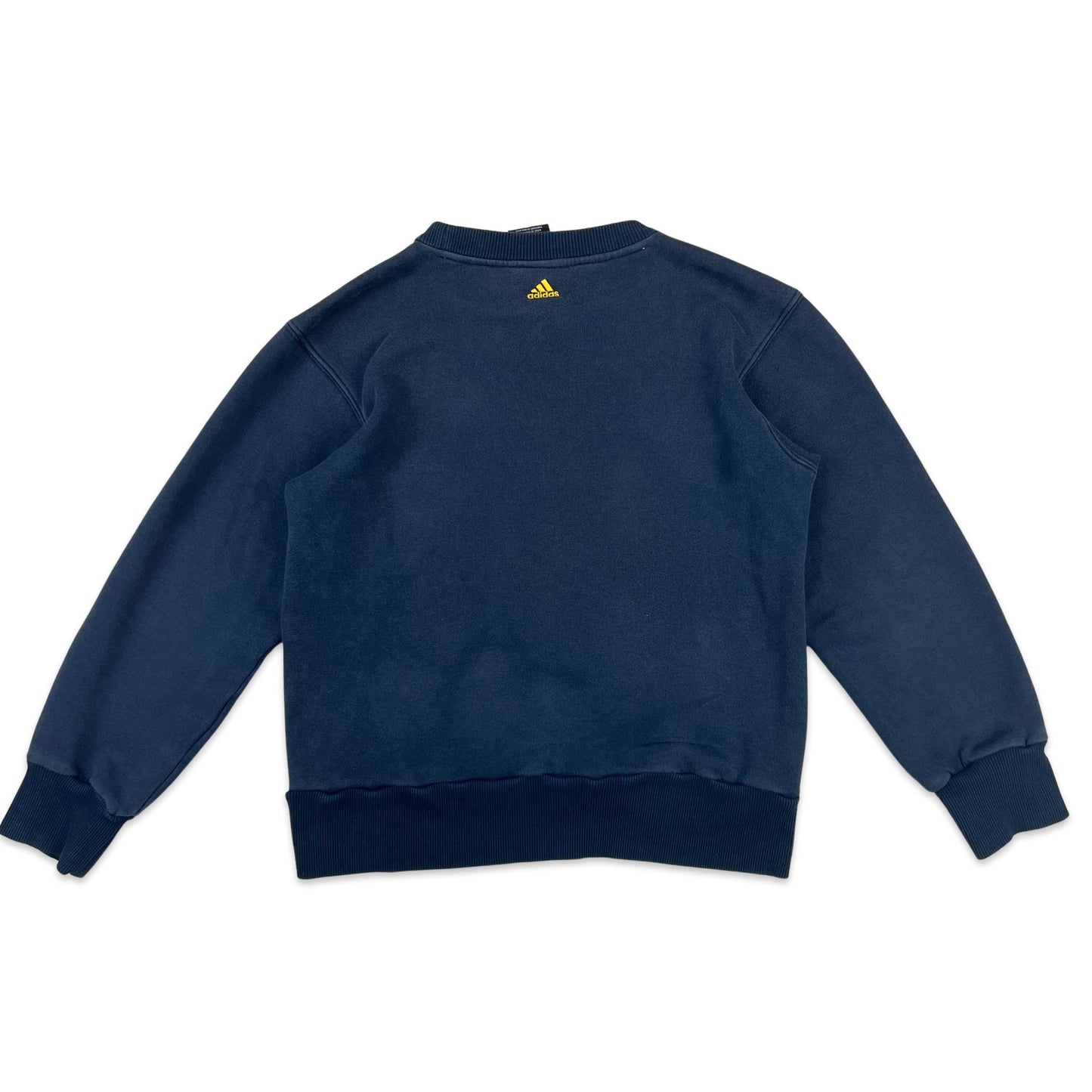 Vintage 00s Adidas Spellout Sweatshirt Navy Size Medium