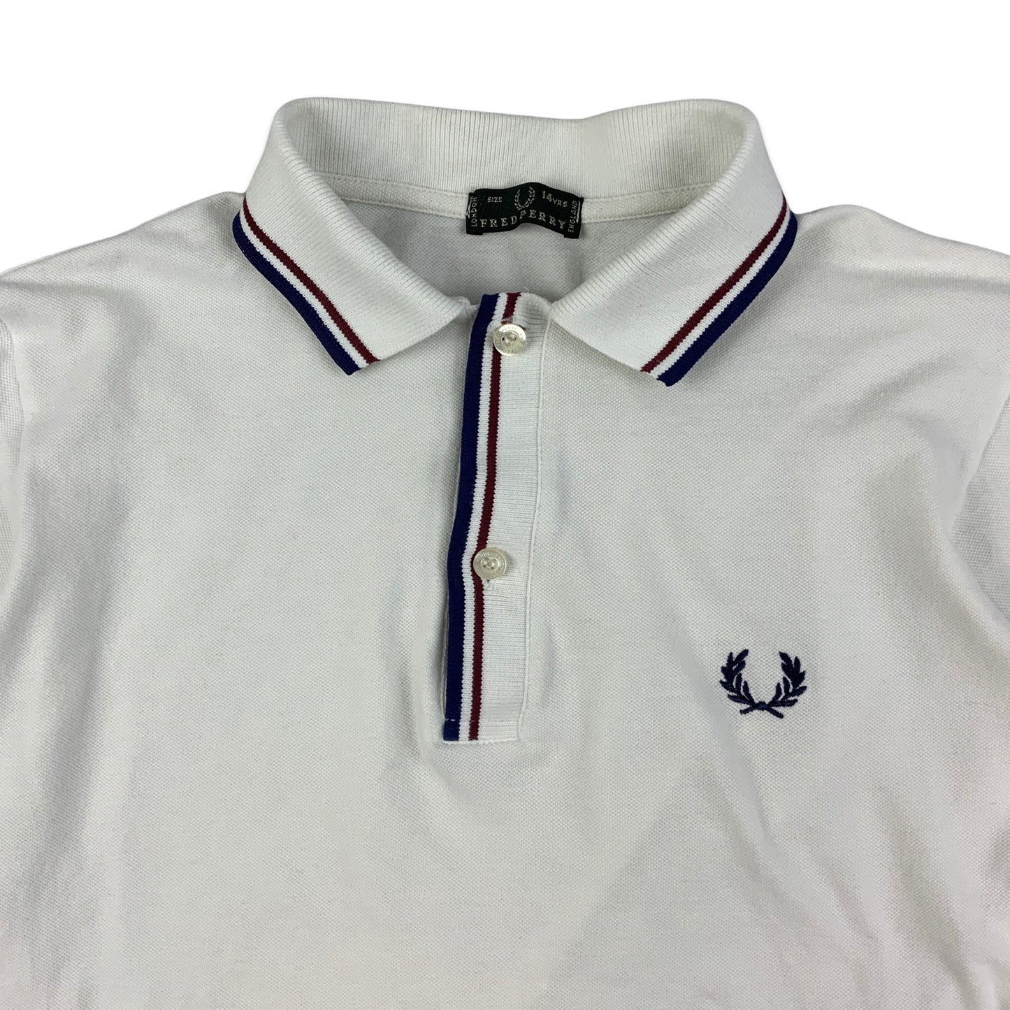 Vintage Fred Perry White Rugby Polo Shirt XS