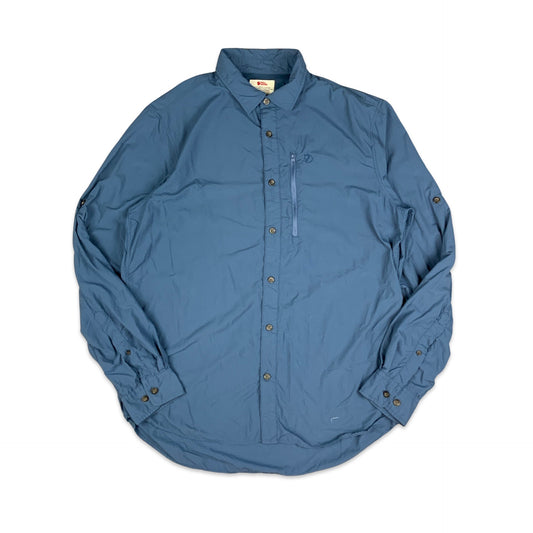 00s Vintage Blue Fjallraven Shirt L XL