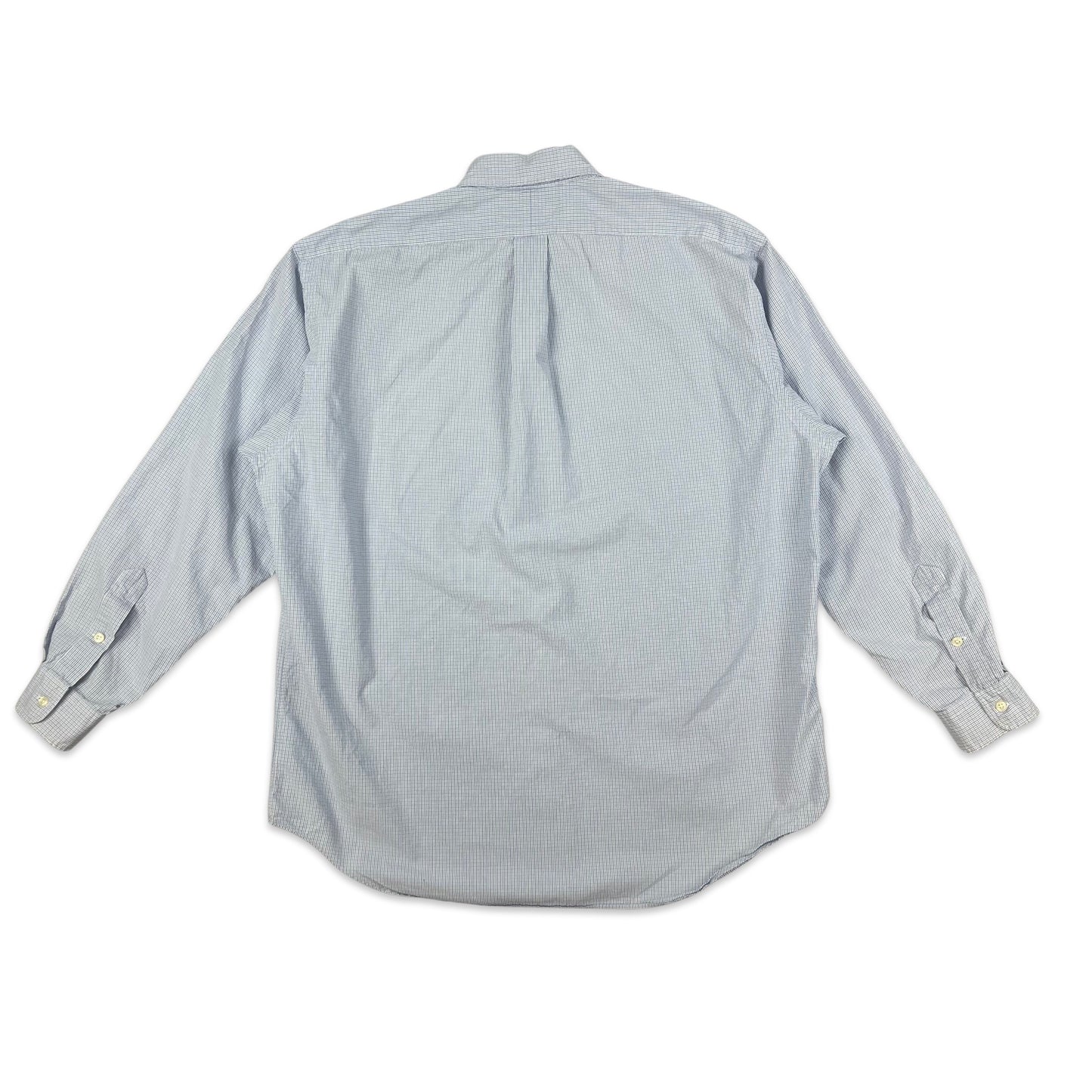 00s Vintage Ralph Lauren Check Shirt Blue White L XL 2XL