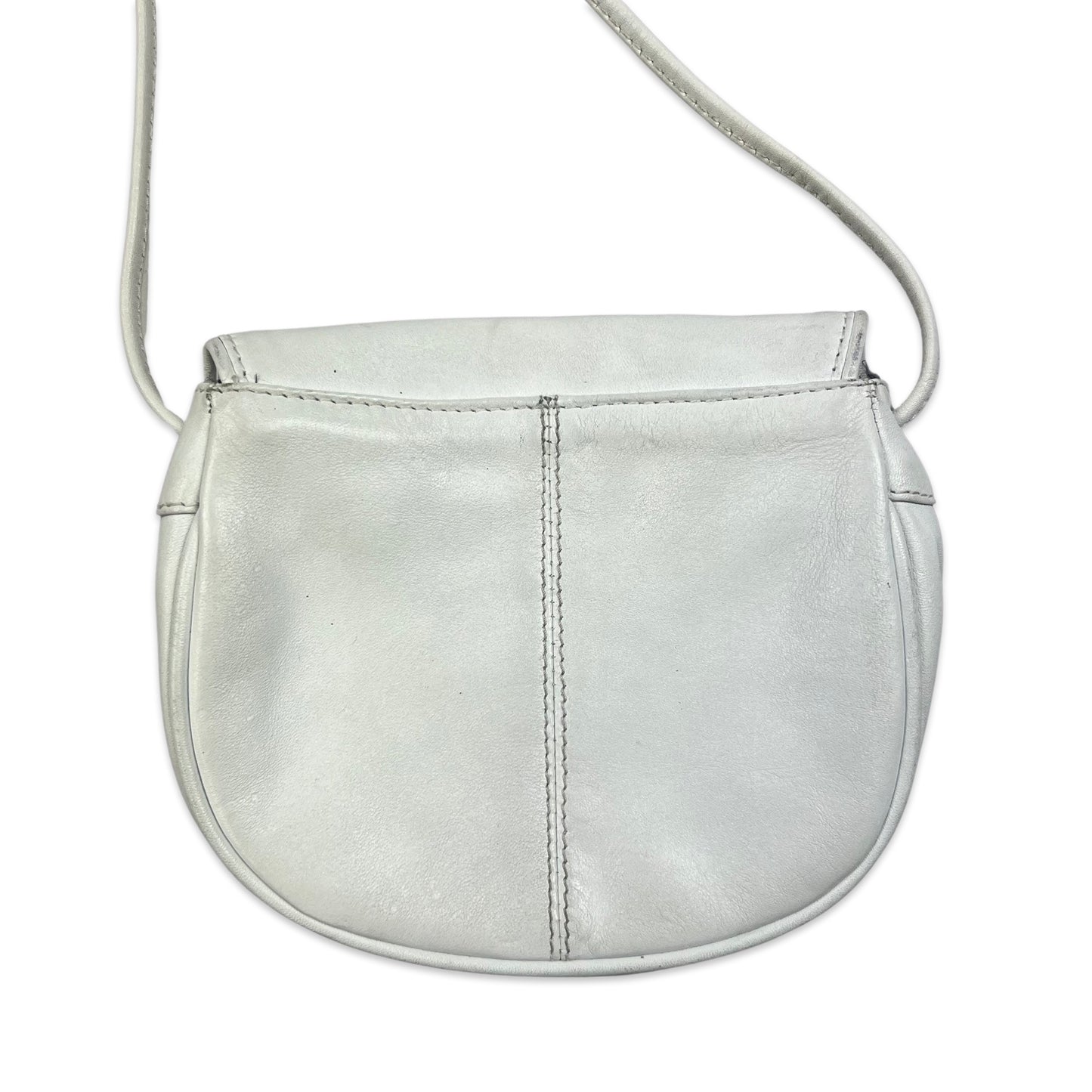 Vintage Mini Handbag White Leather
