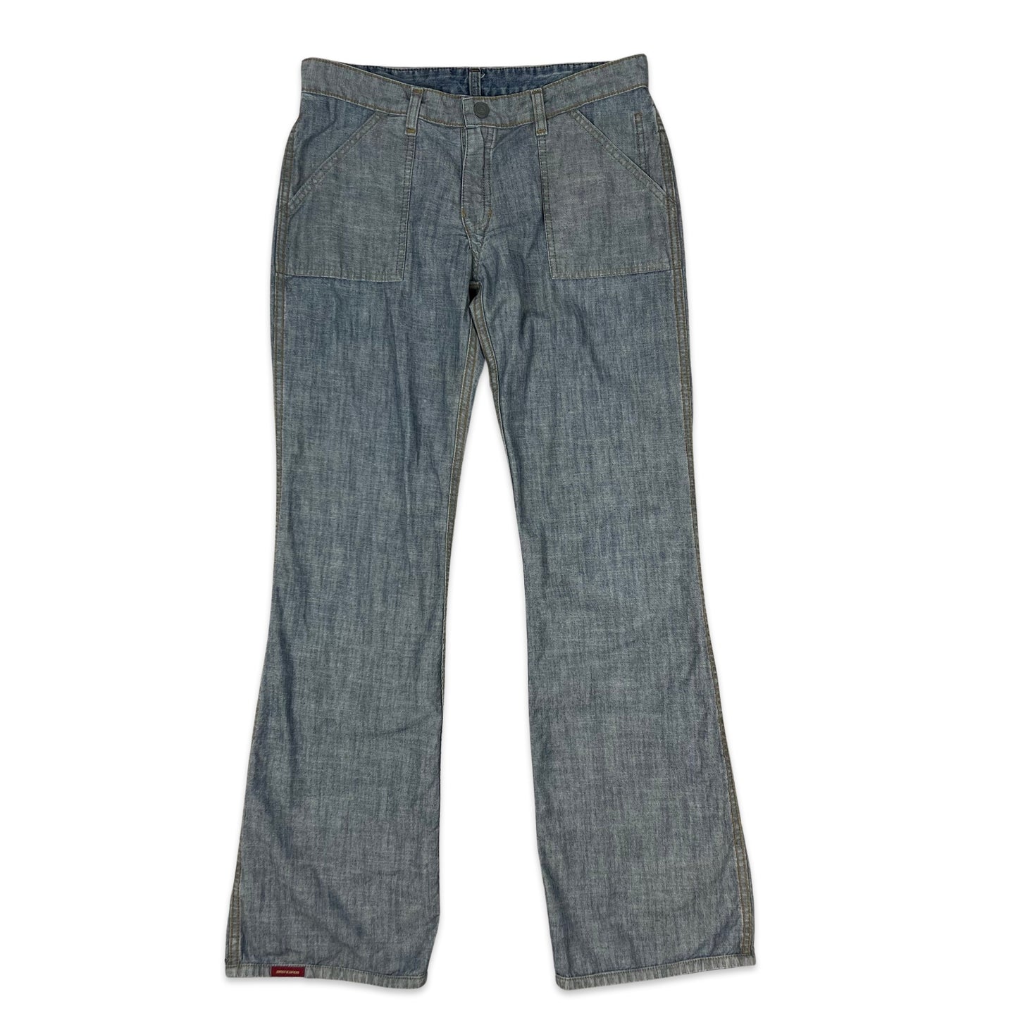 Vintage 00s Reversible Flared Jeans Blue W30 L32
