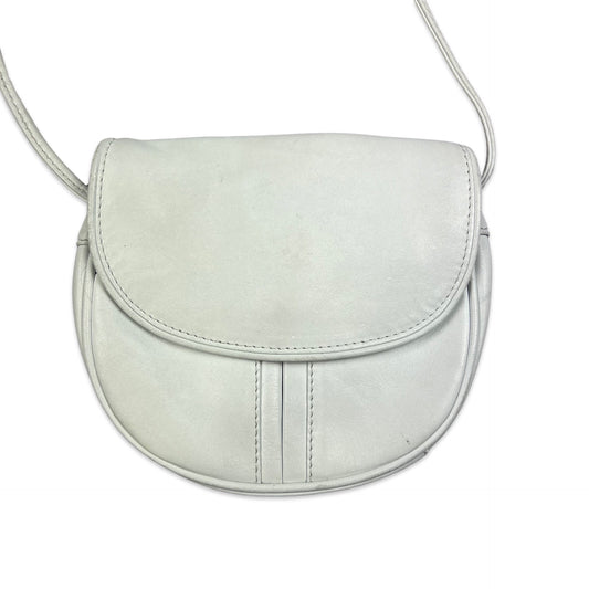 Vintage Mini Handbag White Leather
