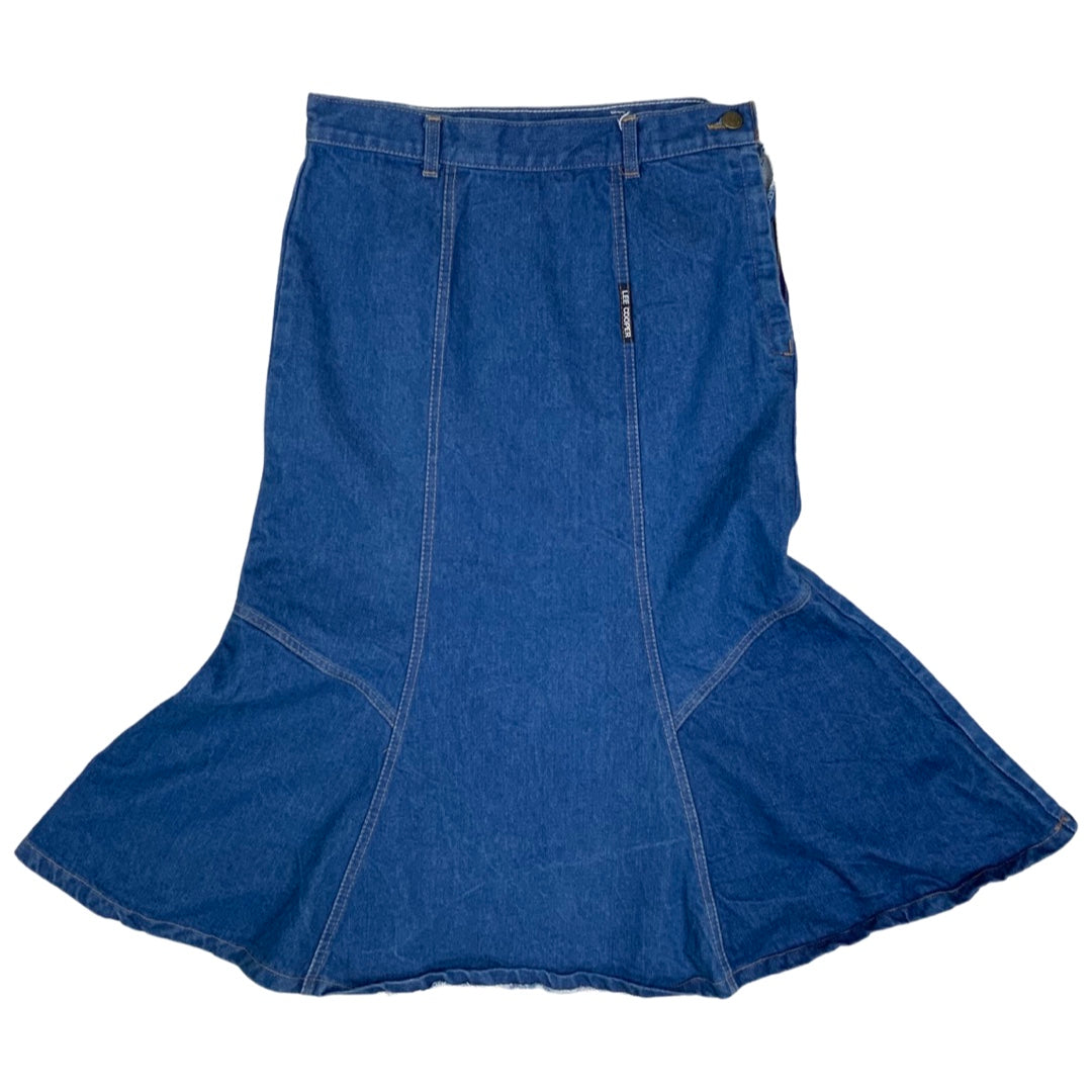 Long blue clearance jean skirts 80s