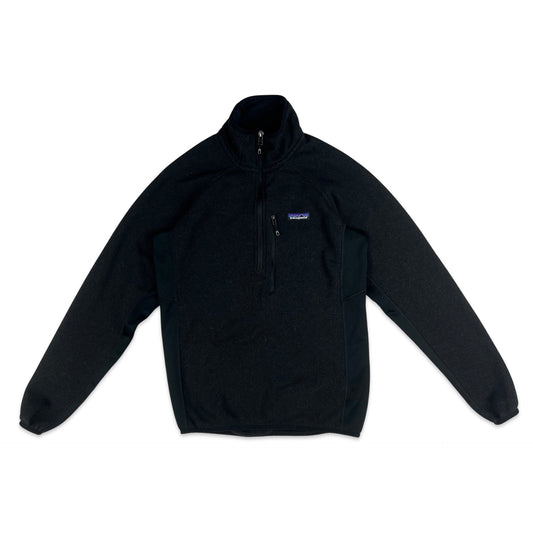 Vintage Patagonia Quarter Zip Fleece Black XS S