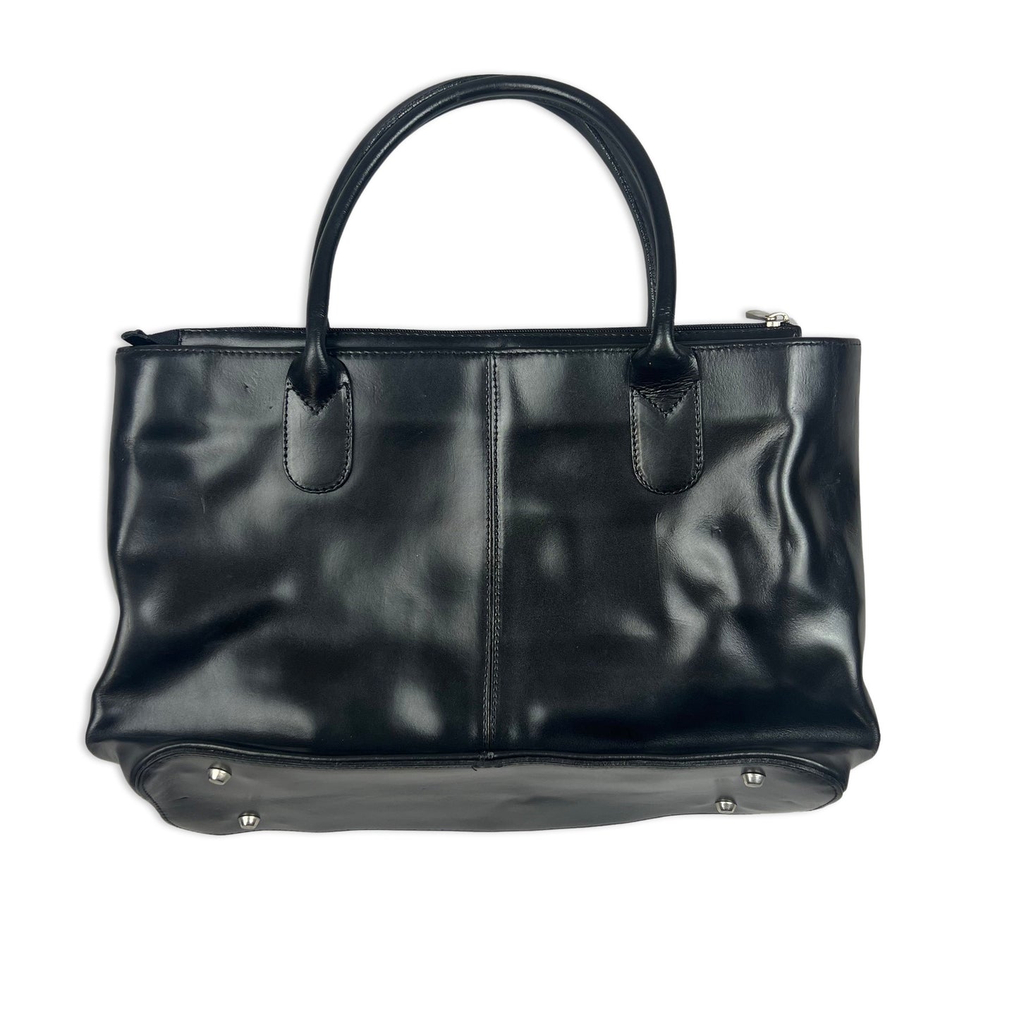Vintage 90s Black Tiffany & Fred Leather Handbag
