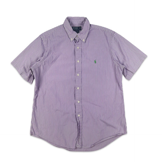 00s Vintage Ralph Lauren Stripe Shirt Purple White L XL