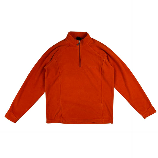 Vintage Montbell Quarter Zip Fleece Pullover Orange S M