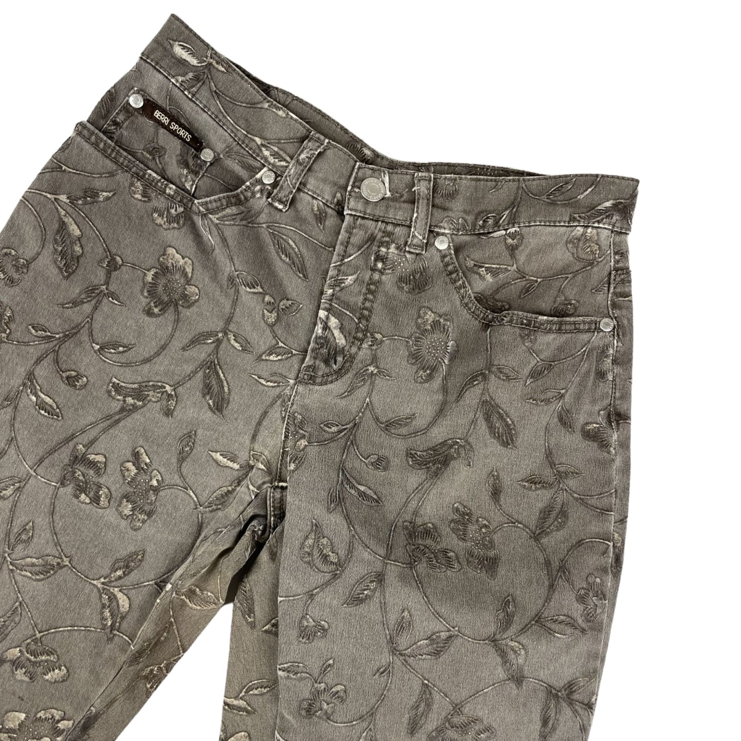 Vintage 90s Y2K High Waisted Floral Print Denim Jeans 10