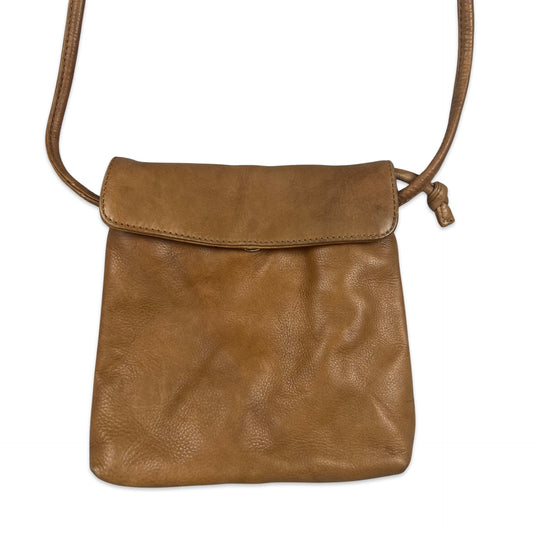 Vintage Small Crossbody Brown Leather Handbag