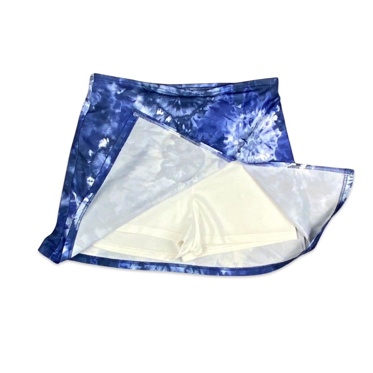 90s Y2K Blue White Tie Dye Mini Skirt 8