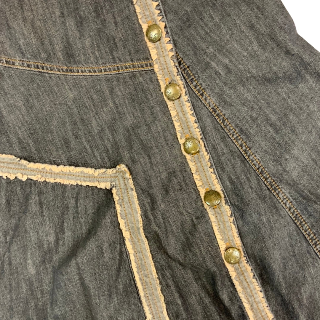 Vintage 90s y2k Grey Denim Skirt 10