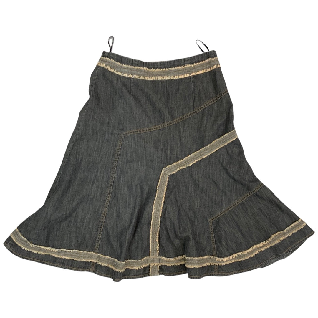Vintage 90s y2k Grey Denim Skirt 10