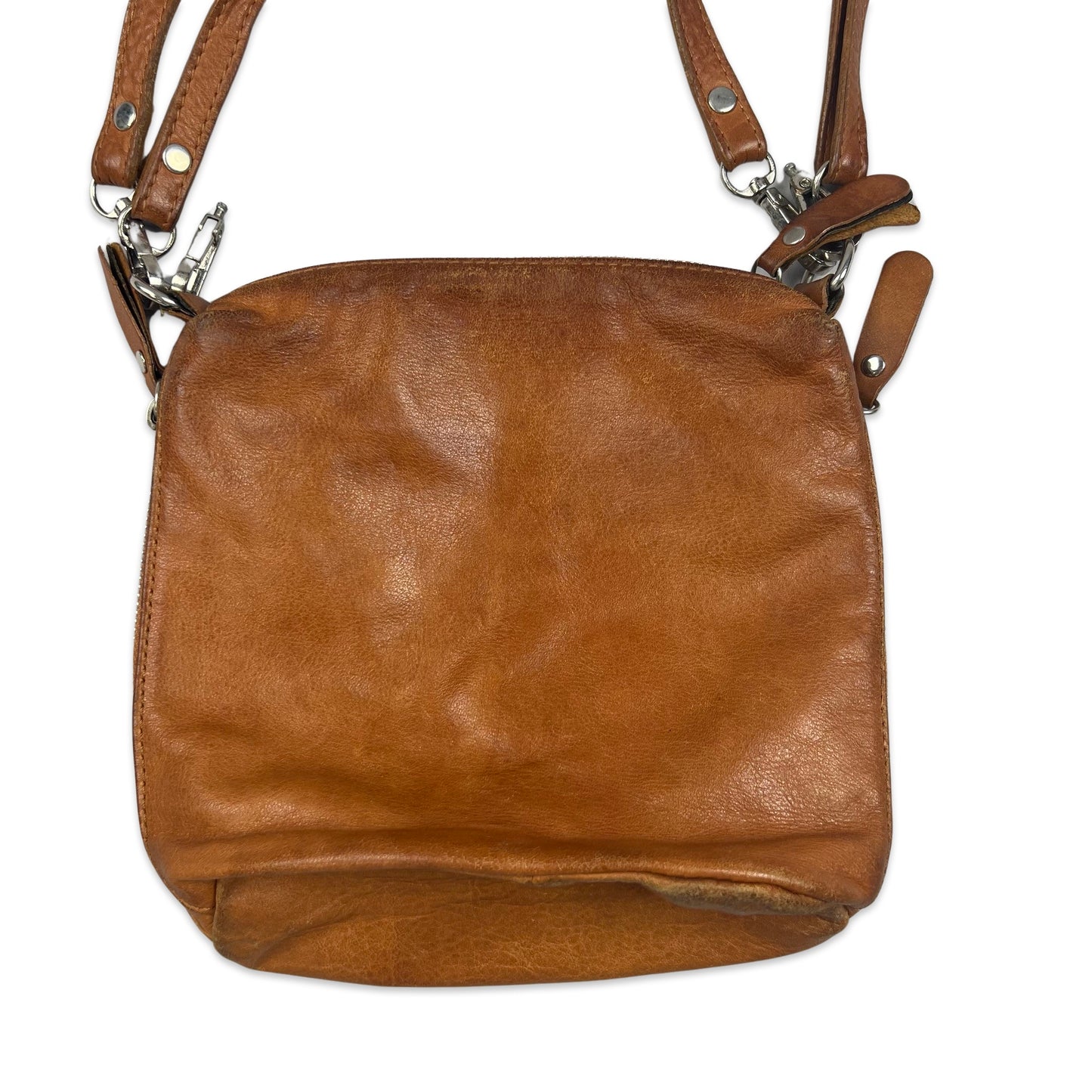 Vintage Tan Leather Bucket Handbag