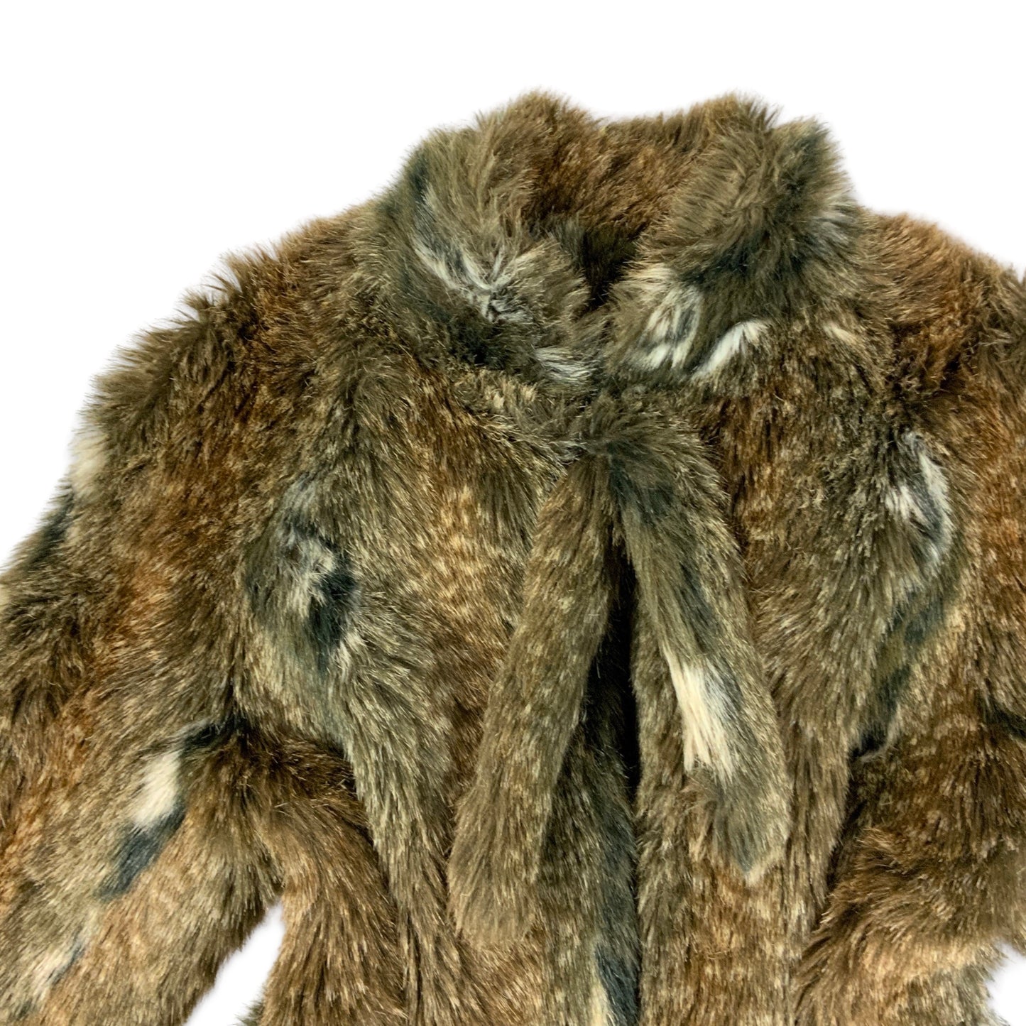 Vintage Brown Faux Fur Coat 10