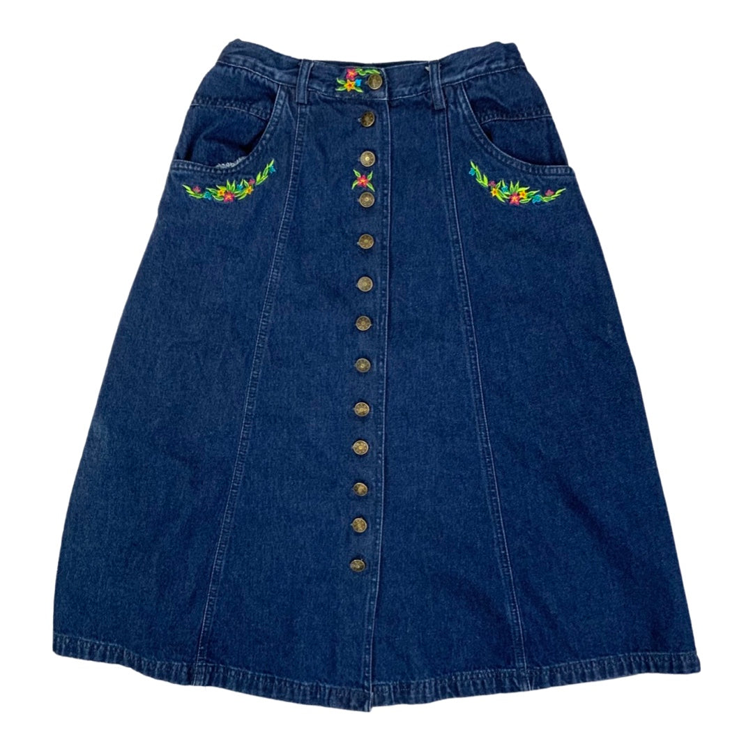 80's 2024 denim skirt