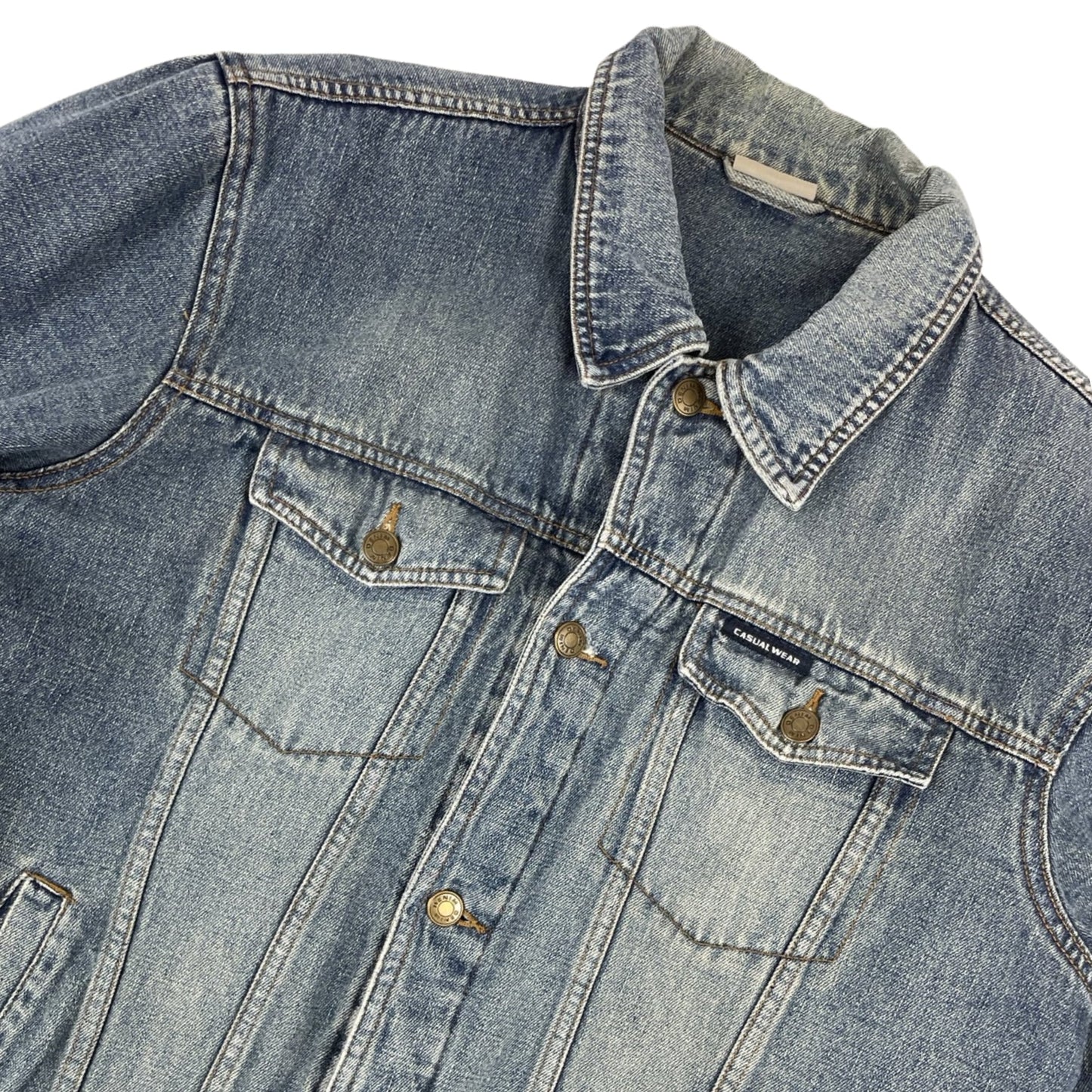 Vintage Camargue Padded Denim Trucker Jacket L