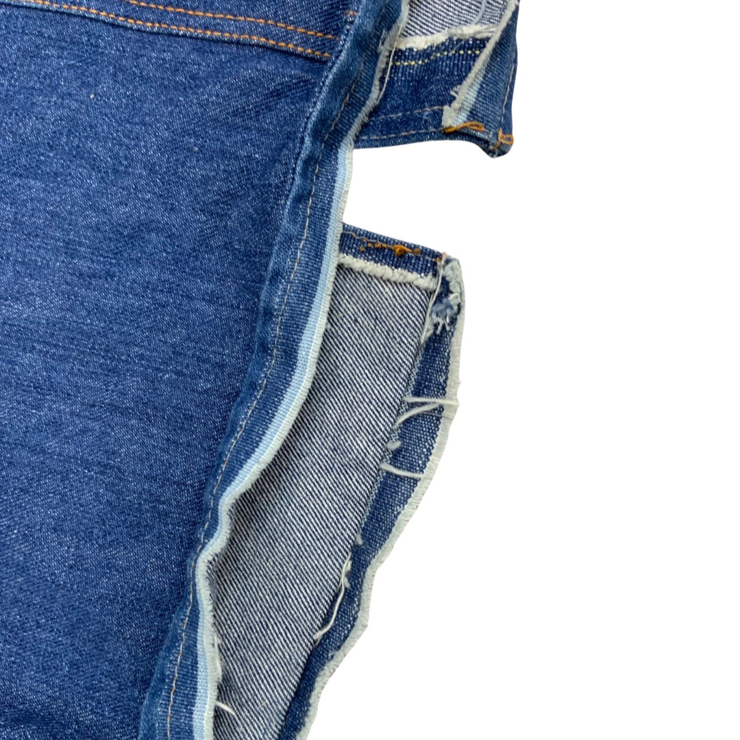 Vintage 80s 90s Blue Selvedge Denim Skirt 12