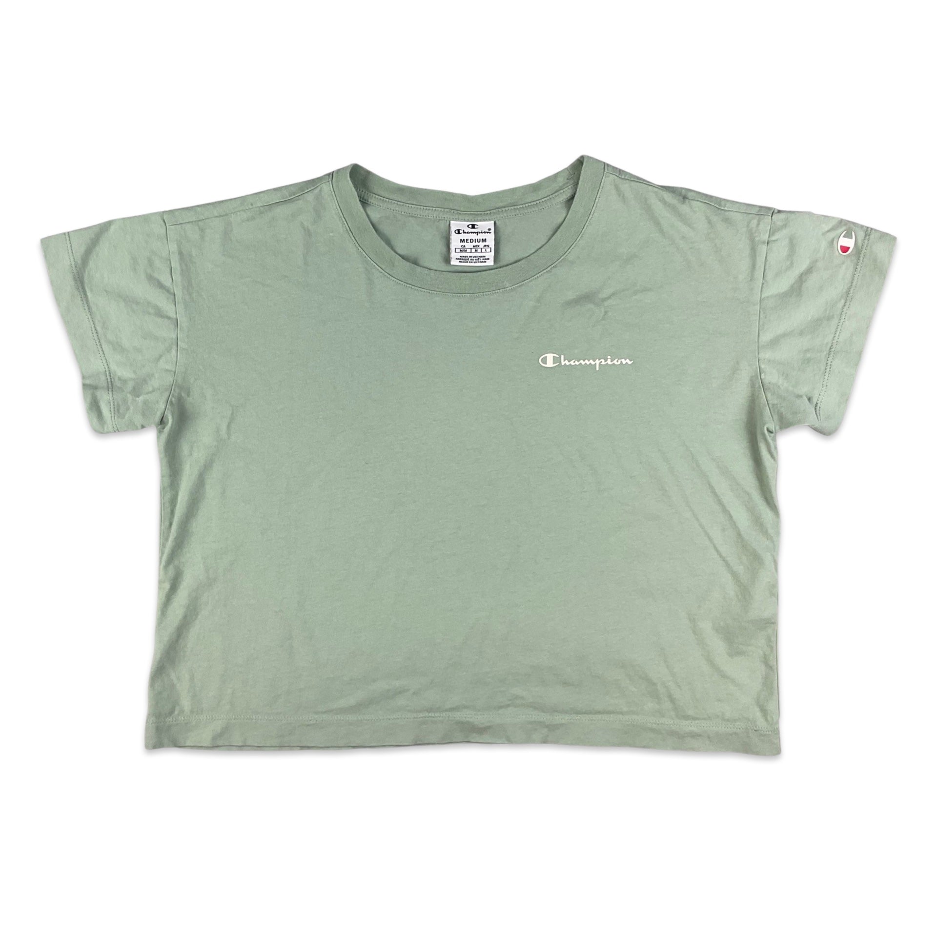 Green cropped sale champion shirt