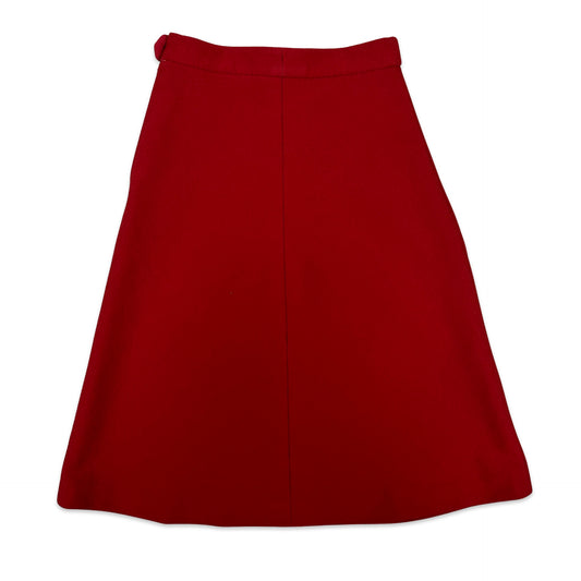 70s Vintage Red A-Line Skirt 6