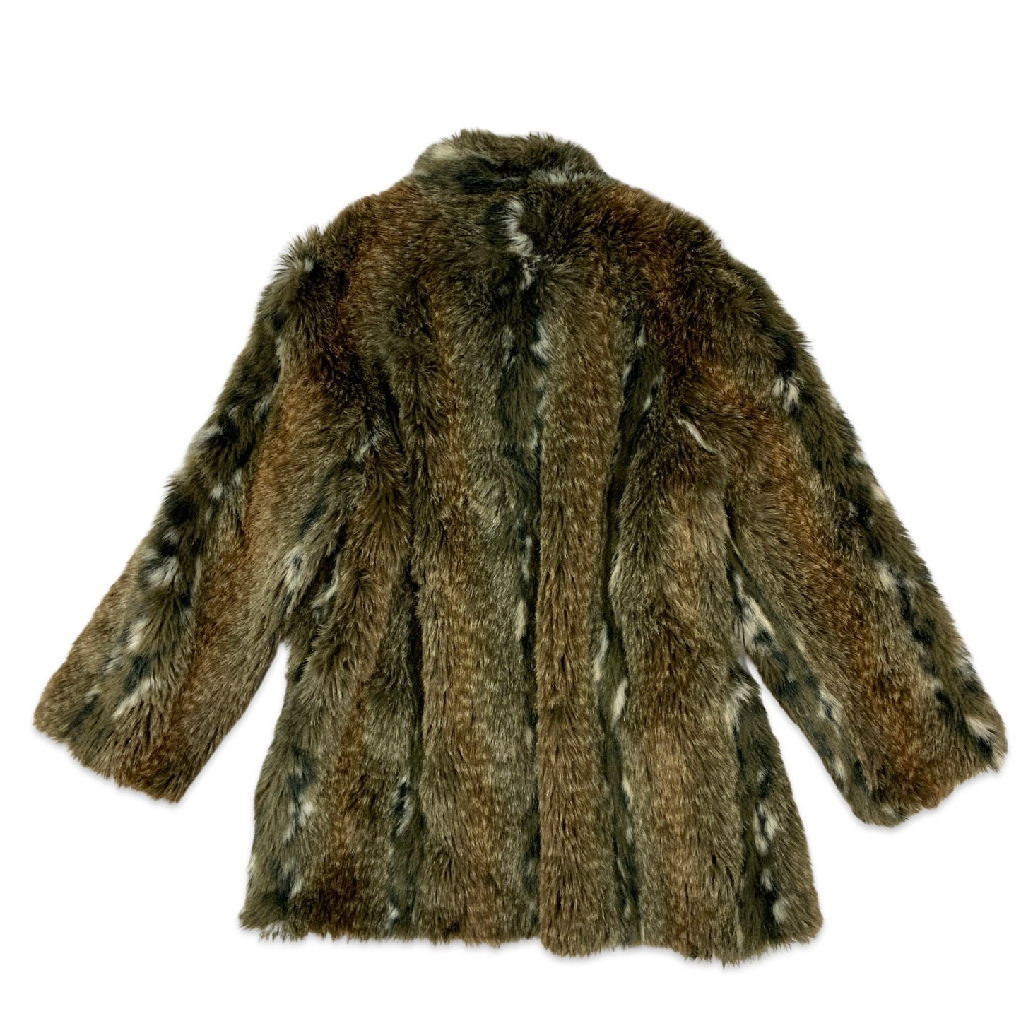 Vintage Brown Faux Fur Coat 10