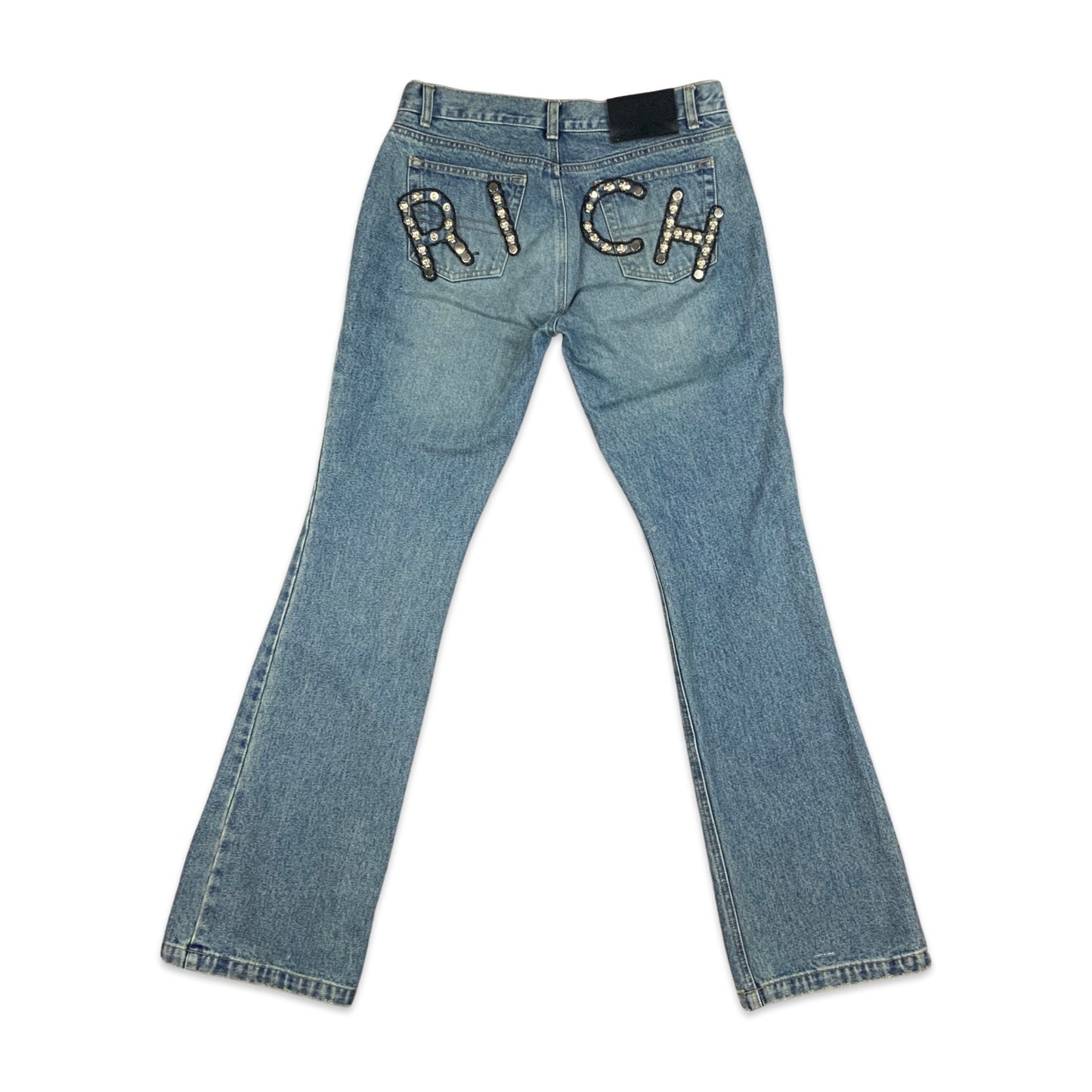 90s Y2K Blue Denim Bootcut Low Rise Jeans 12 14