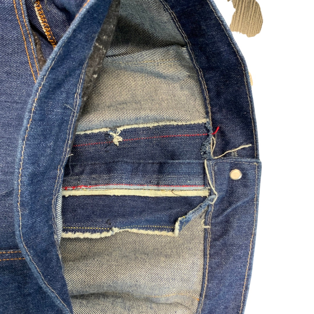 Vintage 80s 90s Blue Selvedge Denim Skirt 12