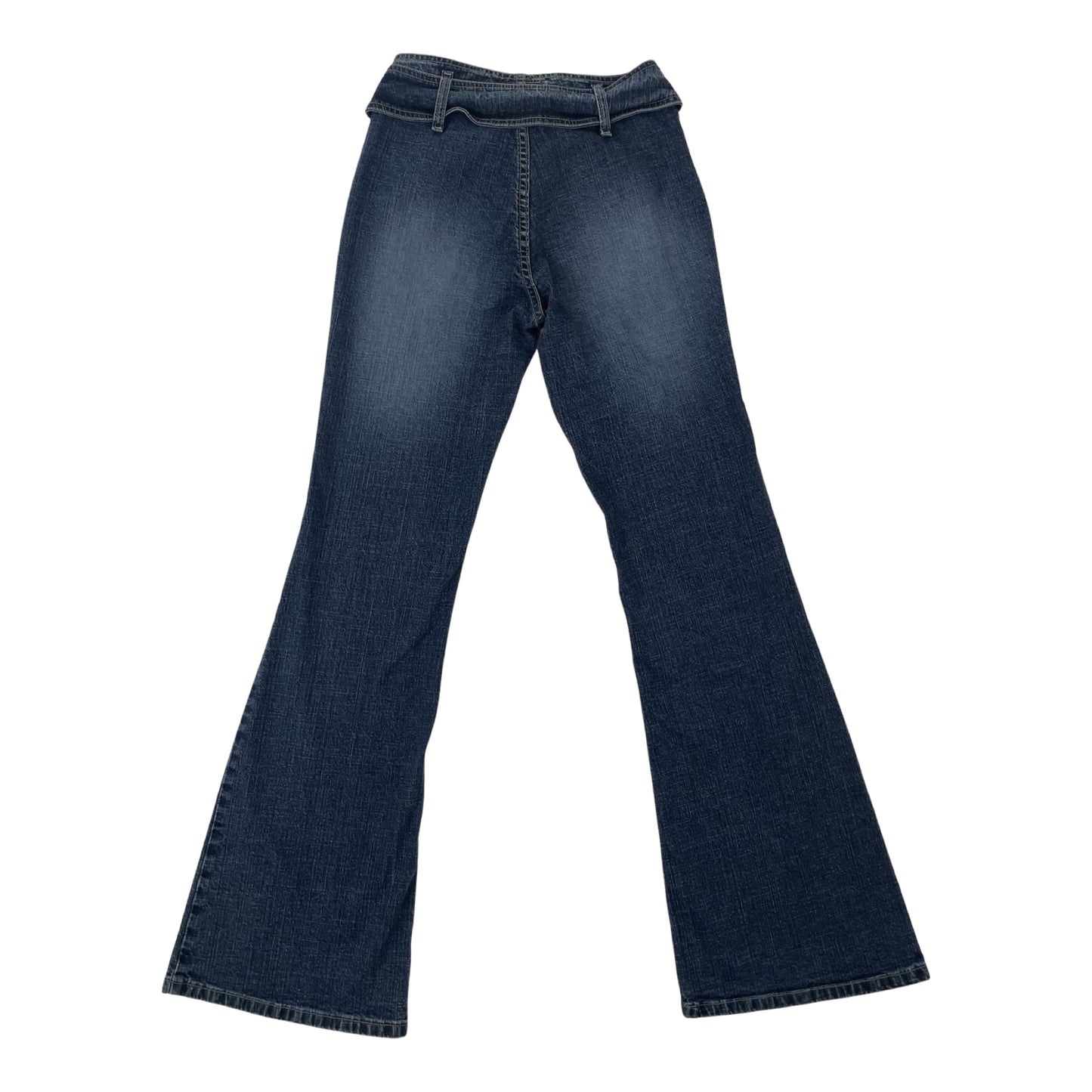 Vintage Y2K Dark Blue Buckle Flared Jeans 4