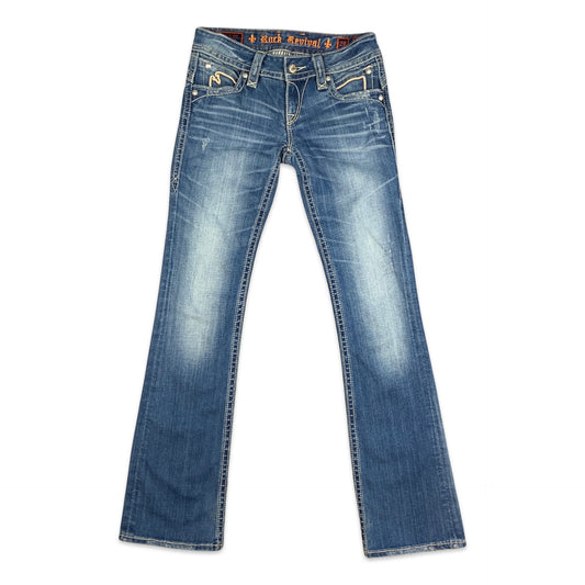 Y2K Light Blue Denim Low Rise Bootcut Jeans 8 10