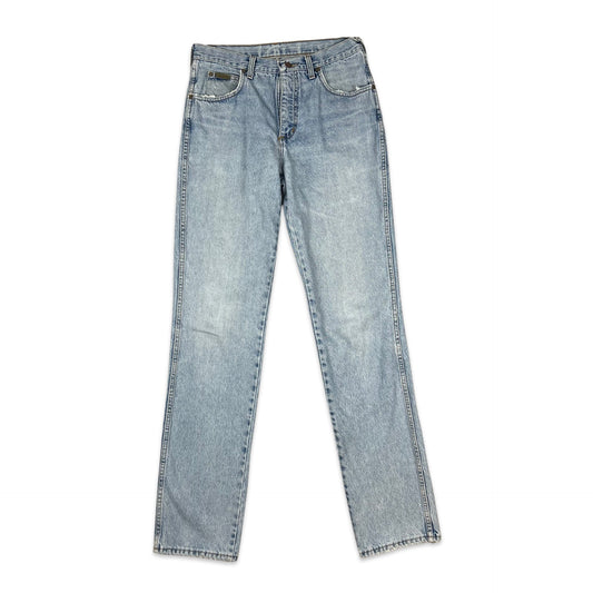 Vintage Wrangler High Waisted Straight Leg Jeans Light Blue W30 L36