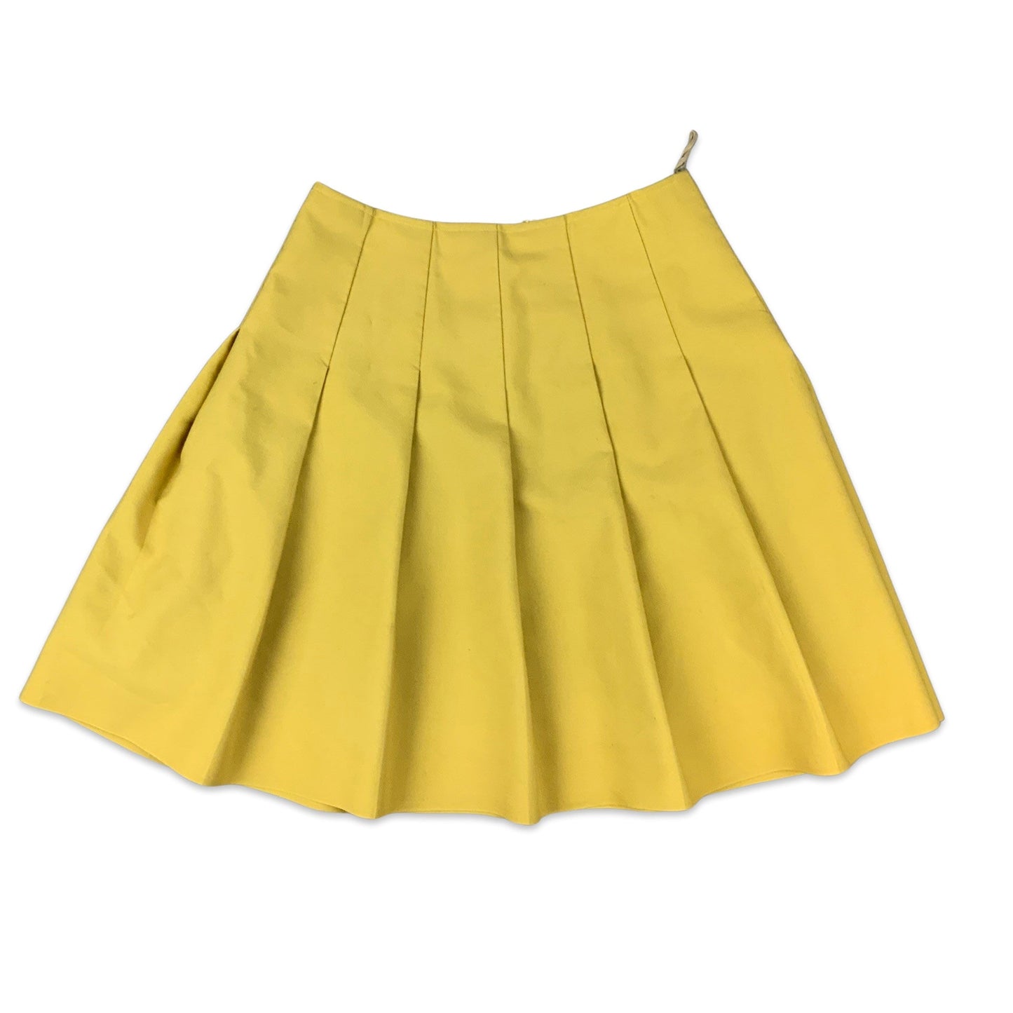 Vintage 60s Yellow Pleated Skirt 4 6