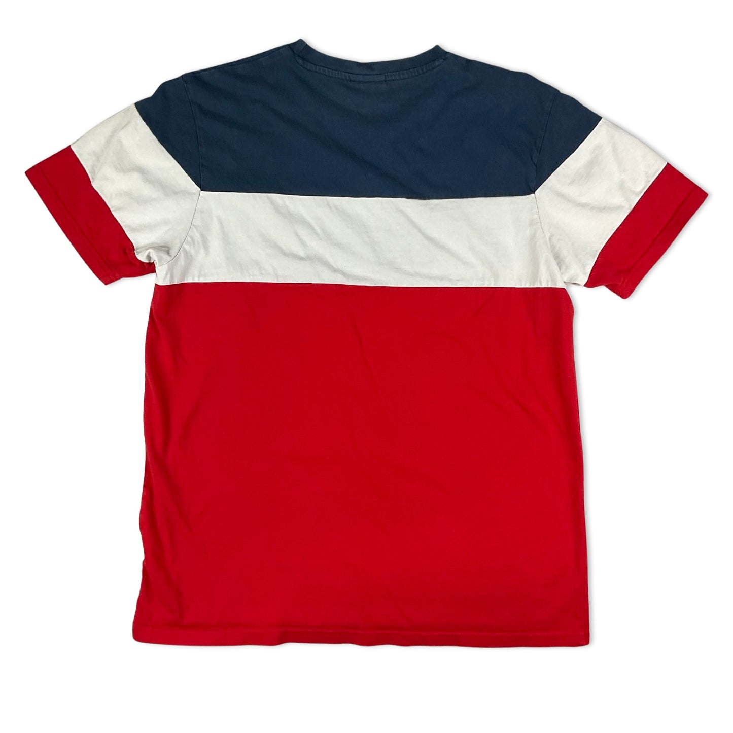 Ellesse Navy White & Red Logo Print Tee S M