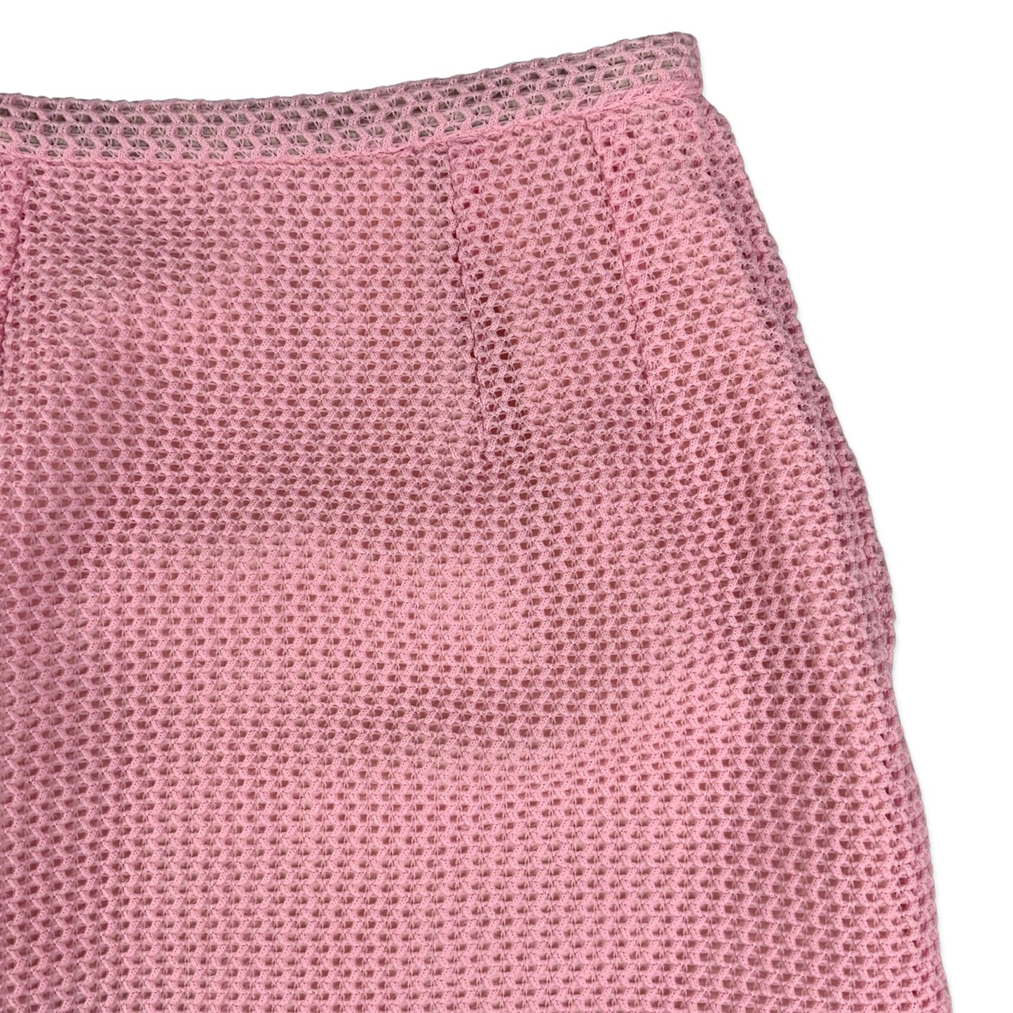 Vintage Pink Woven Midi Pencil Skirt 4