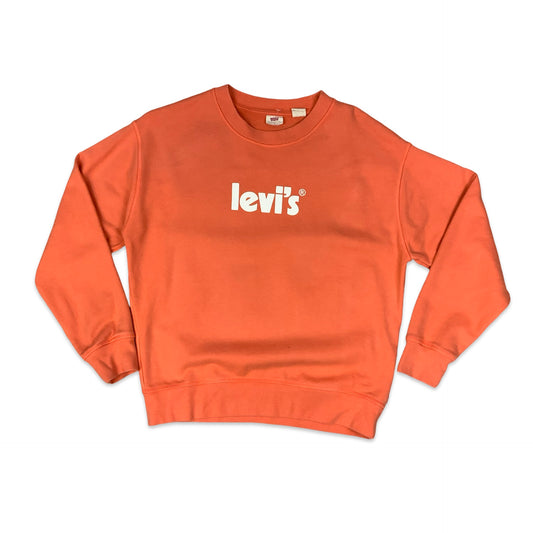 Levi's Orange Crew Neck Sweatshirt S