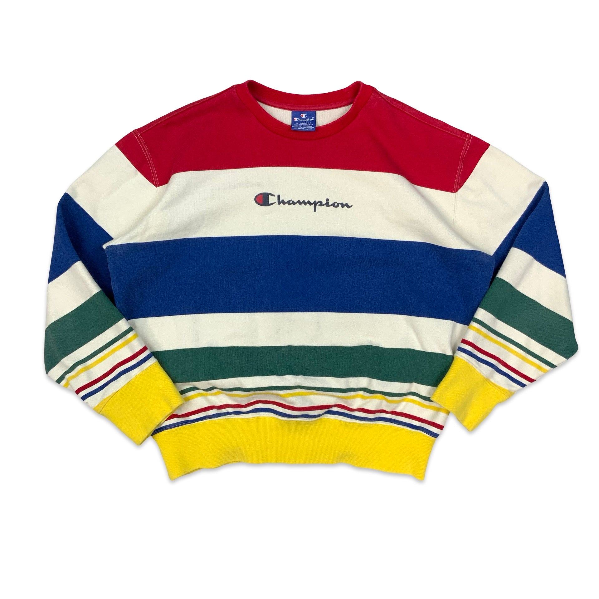 Champion Rainbow Striped Sweatshirt Worth The Weight Vintage