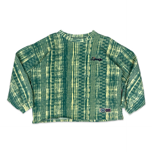 Vintage Chiemsee Windsurfing Green & Yellow Crew Neck Sweatshirt XL