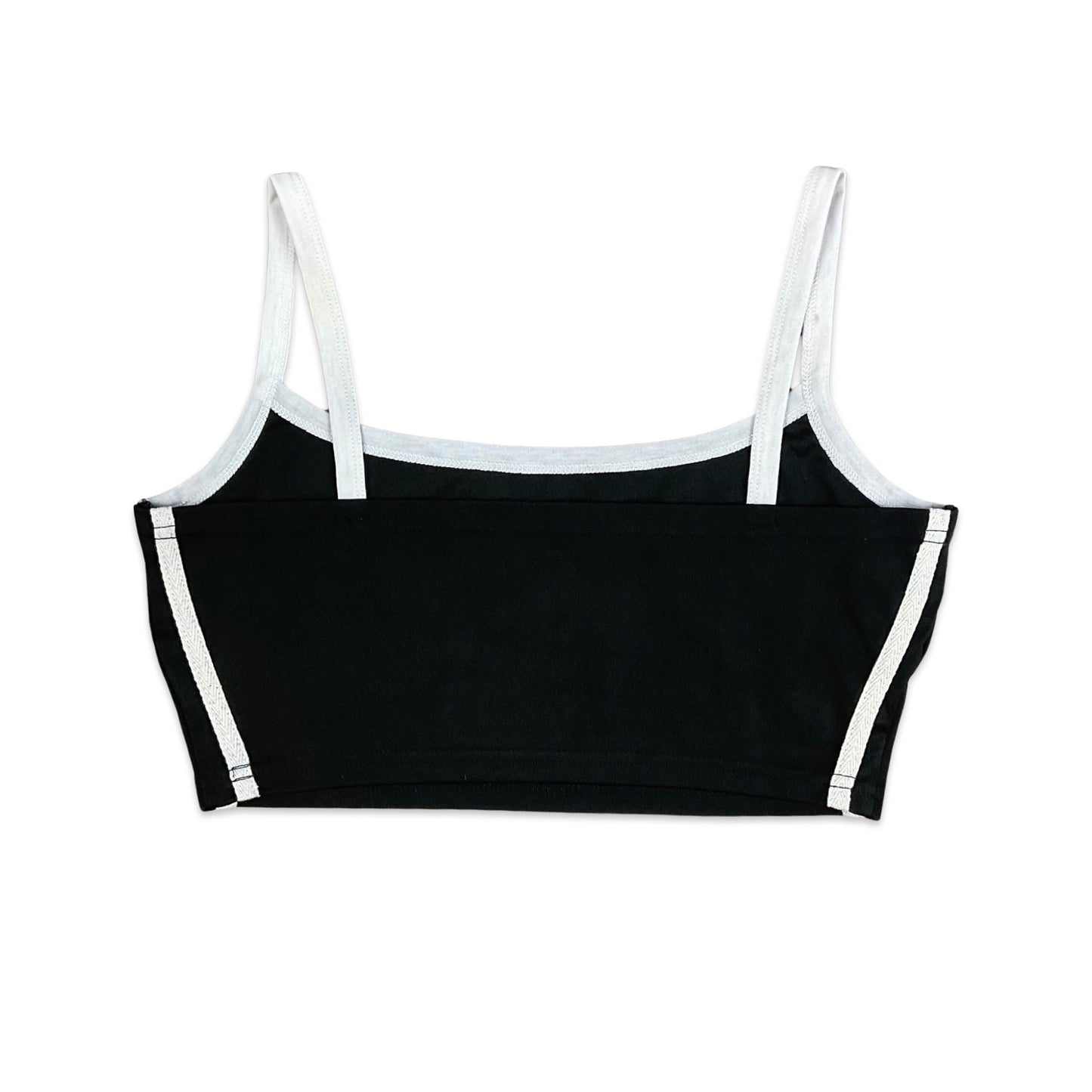 90s Y2K Black White Crop Top 6 8