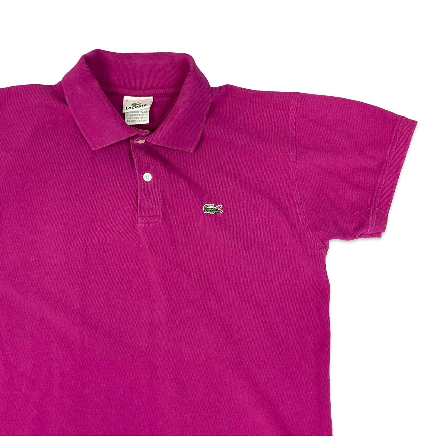 Lacoste Pink Polo Shirt S M