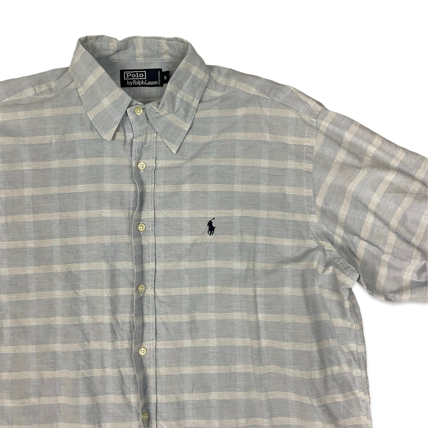 Vintage 90s Ralph Lauren Blue Checked Shirt XL XXL