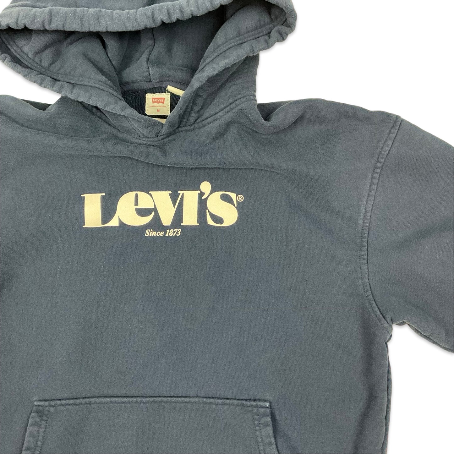Levi's Navy Spell Out Pullover Hoodie M