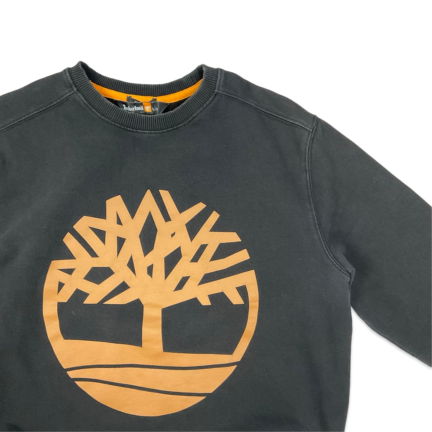 Timberland Black Big Logo Crew Neck Sweatshirt M L