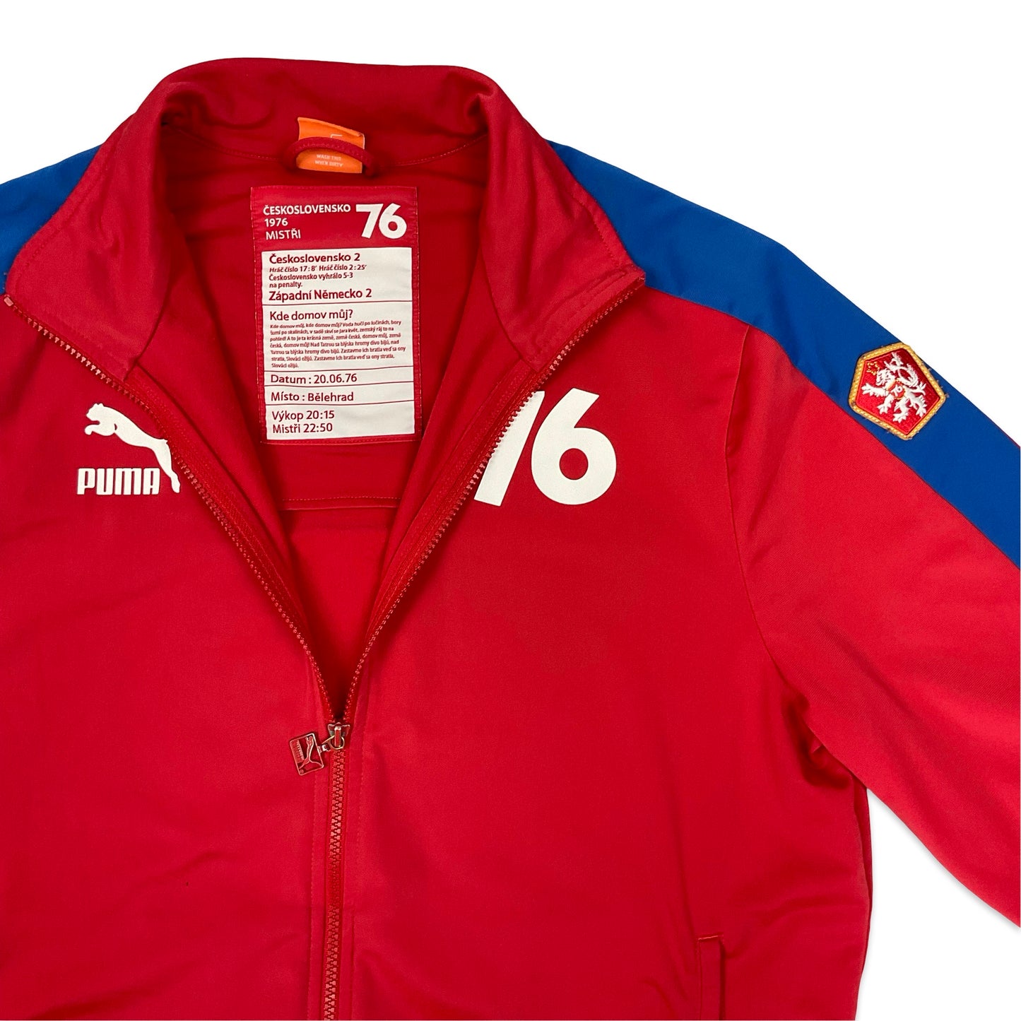 Puma Red Czechoslovakian Football Team Track Zip-up L XL