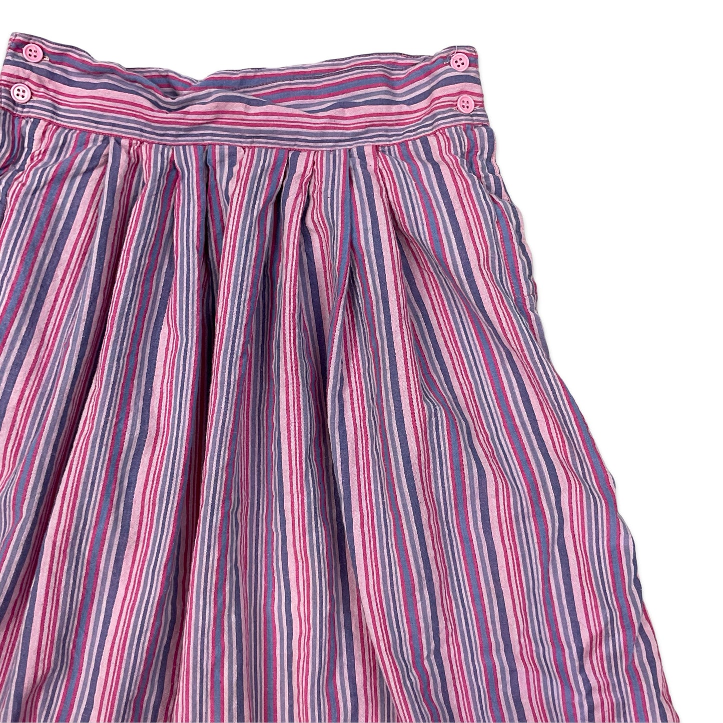 Vintage Pink & Purple Pleated Midi Skirt 4