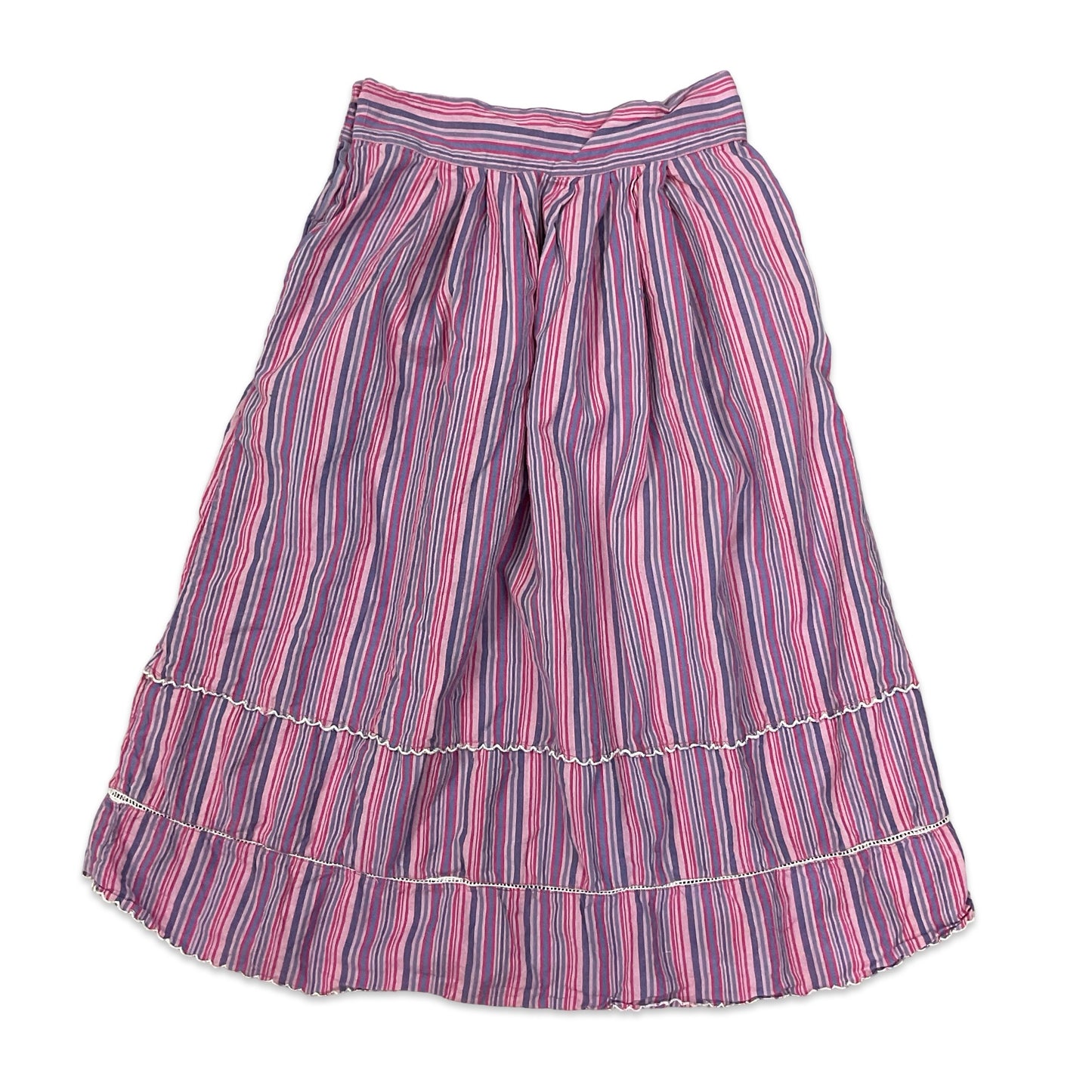 Vintage Pink & Purple Pleated Midi Skirt 4