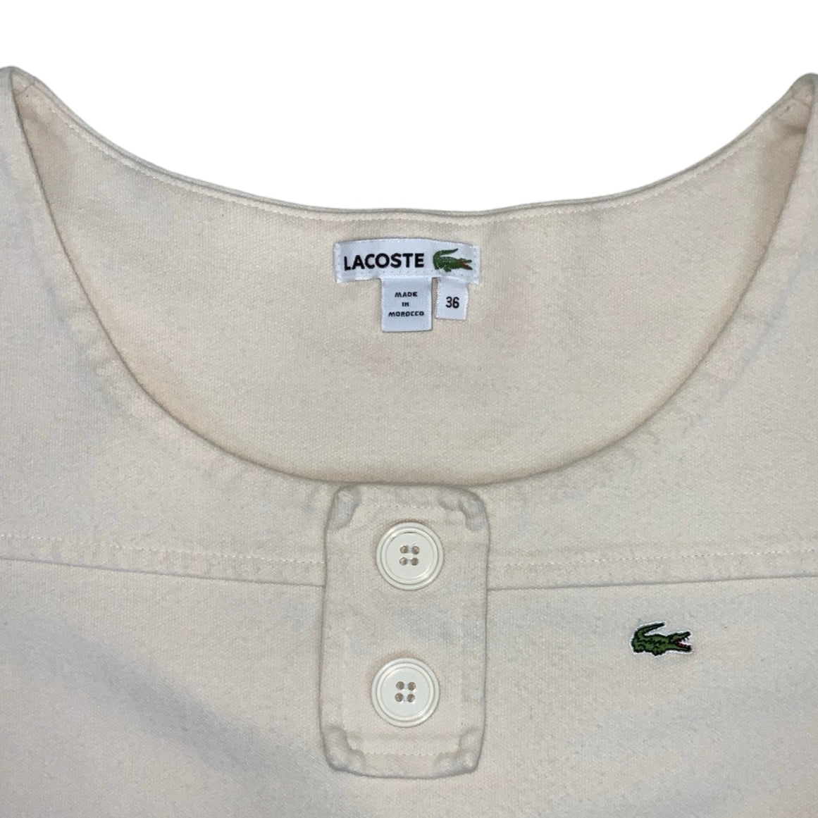 Vintage 90s ‘Lacoste’ Off-White Shift Sporty Dress 4 6