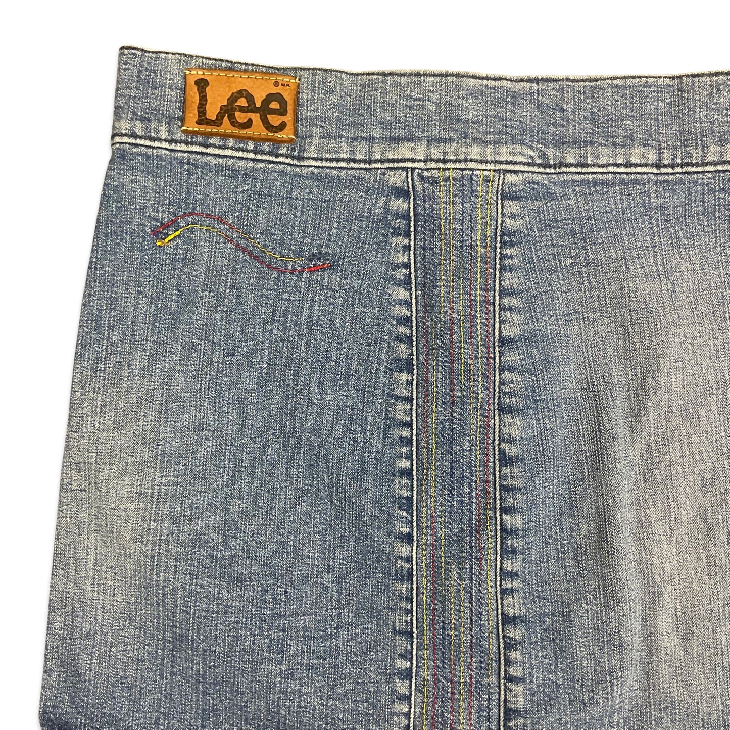 Vintage 90s LEE Light Blue Denim Mini Skirt 10 12