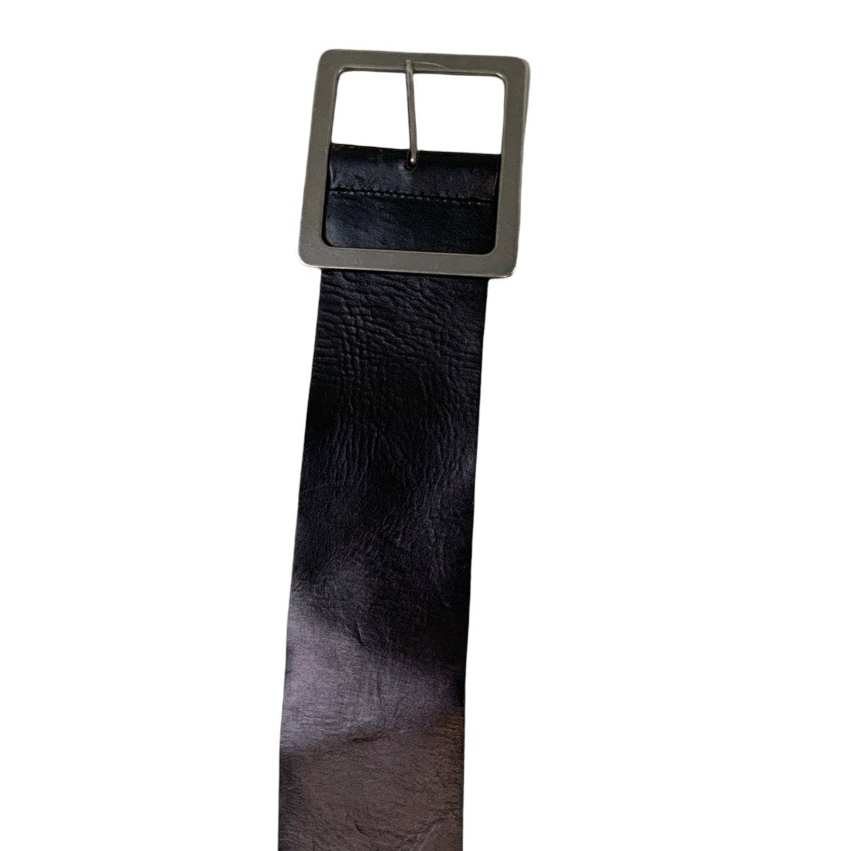 Chunky Black Square Buckle Belt