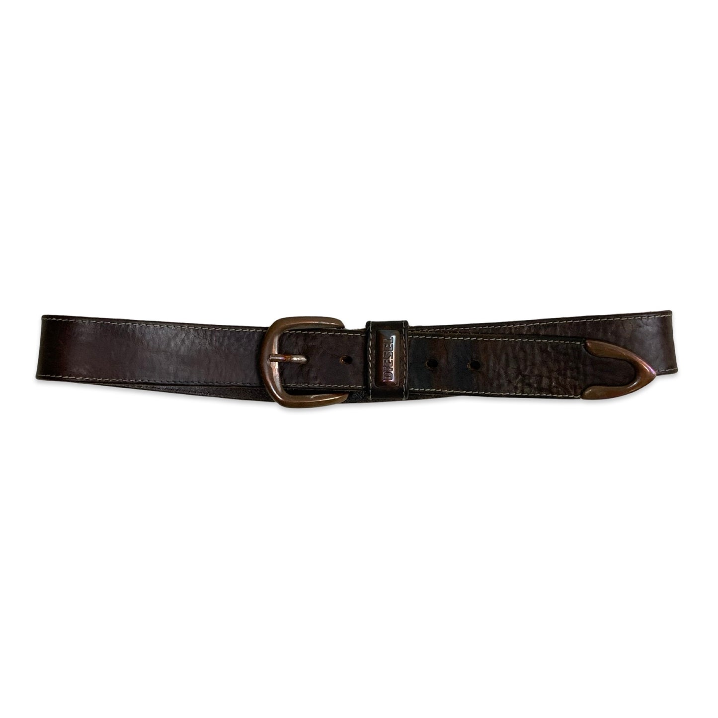 Vintage Brown Leather Diesel Belt