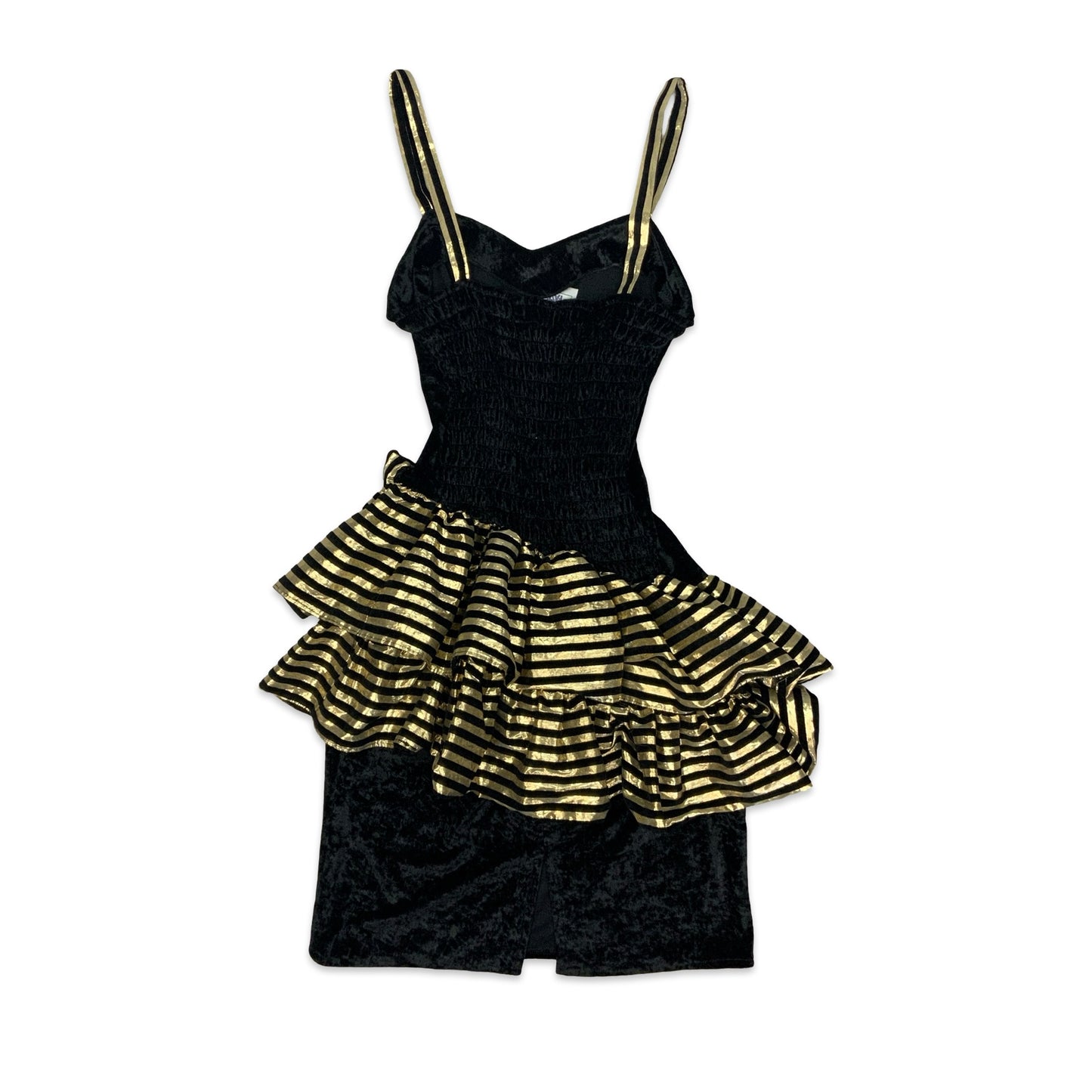 80s Black & Gold Mini Dress